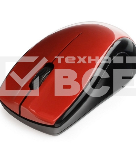 Мышь беспроводная Gembird MUSW-320-R красный, 1000 dpi, радиоканал, USB, кнопки - 3