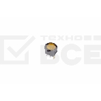 Выключатель клавишный круглый 250V 3А (3с) ON-OFF желтый с подсветкой Micro Rexant, фото 1