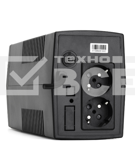 Источник бесперебойного питания Crown CMU-500X (480 ВА/240 Вт; Off-Line; 1 х Euro + 1 х IEC-320 резервным питанием и фильтрацией; 12V/4,5AH х 1; пластик)