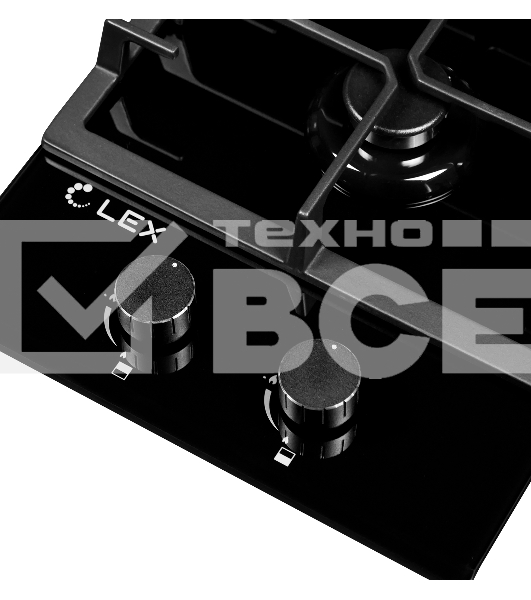 Панель варочная LEX GVG 321 BL2 конфорки газ-контроль электроподжиг