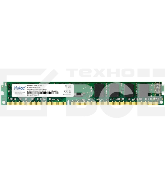 Оперативная память NETAC Basic, DDR3, 8GB (1x8GB), 1600MHz, CL11