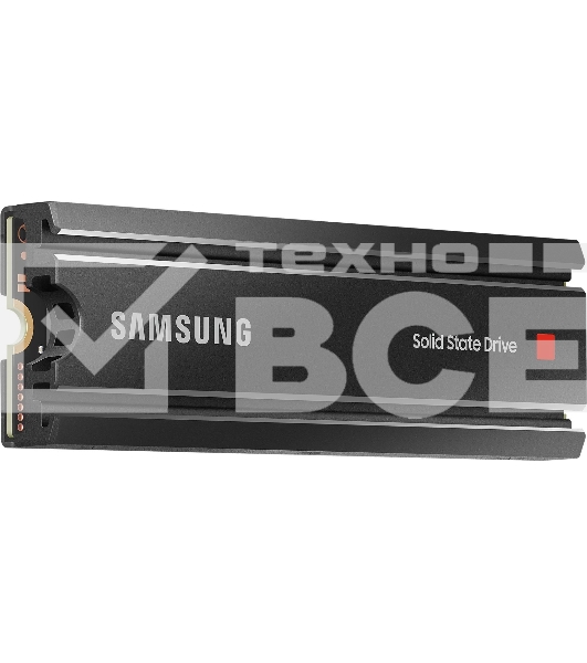 Накопитель SSD Samsung 980 PRO MZ-V8P2T0CW, 2Tb, PCIe 4.0 x4, M.2 2280, NVMe, R/W 7000/5100, с радиатором