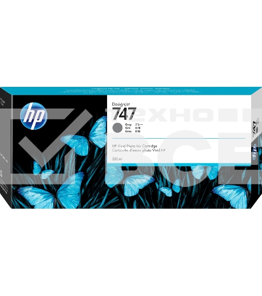 Картридж струйный HP 747 300-ml хроматический серый для HP DesignJet Z9+