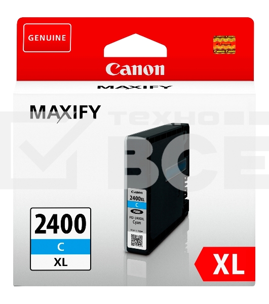 Картридж струйный CANON PGI-2400XL голубой, 1500 стр., для MAXIFY iB4040/МВ5040/МВ5340
