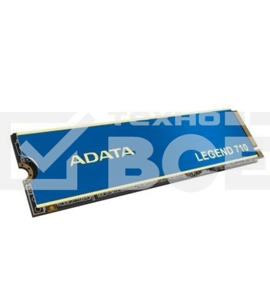 Накопитель SSD ADATA LEGEND 710, 256Gb, PCIe 3.0 x4, M.2 2280, NVMe, R/W 2100/1000, с радиатором