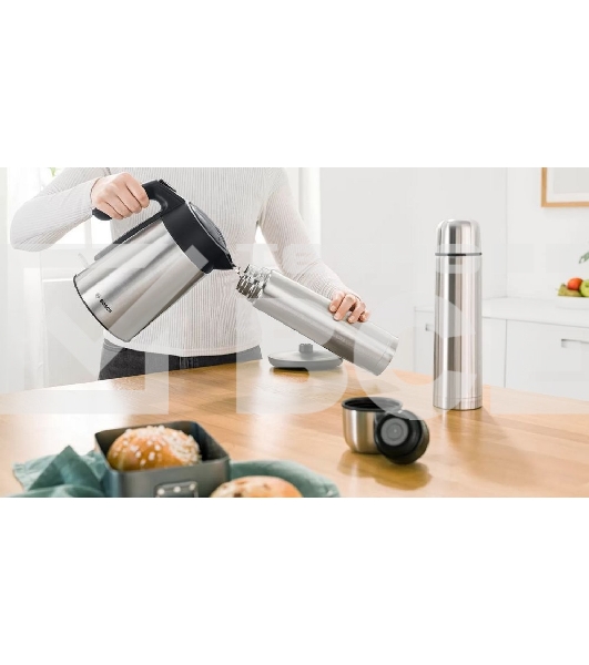 Чайник Bosch TWK7L460, 1,7л, 2400 Вт., нерж.сталь, шкала уровня воды