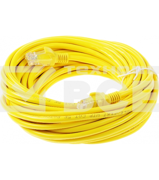 Патч-корд Premier PP12-10M/Y 1000Гбит/с UTP 4 пары cat5E CCA molded 10м желтый RJ-45 (m)-RJ-45 (m)