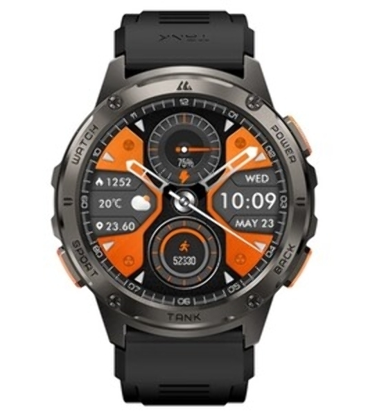 Умные часы KOSPET Tank T4, 1.43' AMOLED, Bluetooth, WR50, серебристый