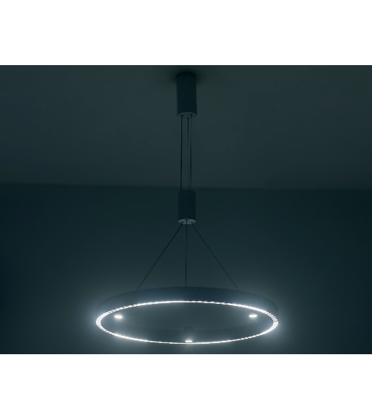 Подвесной светодиодный светильник Ambrella light FL5844/1+3 WH белый 40W 3000K/4200K/6400K D600*1200 (без ПДУ)