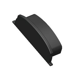 Заглушка для профиля GP8210 BK черный 18*4
