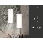 Светильник Ambrella light TR3672 CH/CL/FR хром/прозрачный/белый матовый E14 max 40W D110*1000, фото4