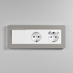 Рамка на 3 поста Split (дымчатый/белый, soft-touch) W0033067, фото8