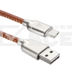 Кабель USB ACD-Allure Type-C ~ USB-A Кожа, 1м, коричневый (ACD-U926-C2N), фото3