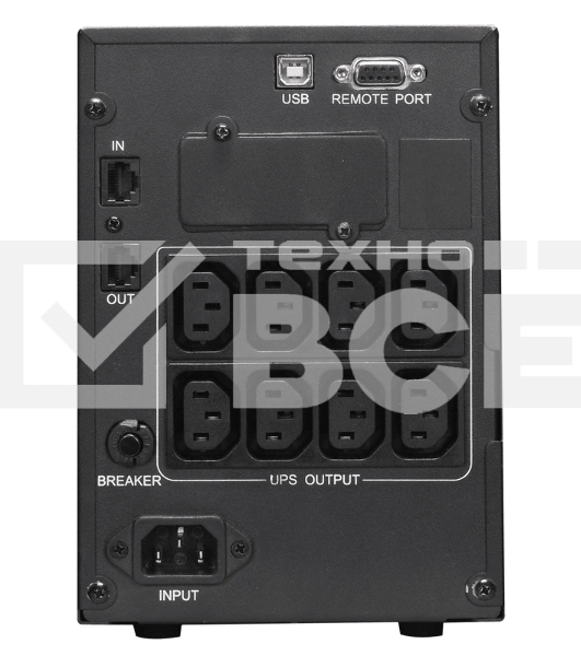 Источник бесперебойного питания Powercom Smart King Pro+ SPT-1000-II LCD 800Вт 1000ВА черный