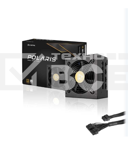 Блок питания Chieftec Polaris PPS-750FC, 750Вт, 80 PLUS Gold, 120мм, модульный, черный