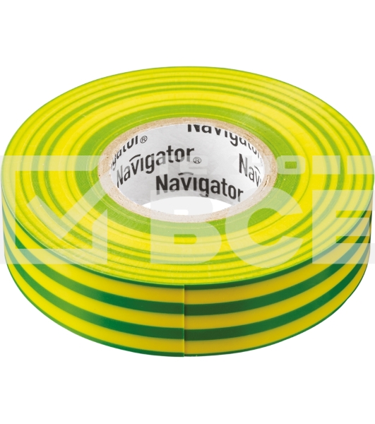 Изолента ПВХ 19мм (рул.20м) жел/зел. NIT-A19-20/YG Navigator 71115