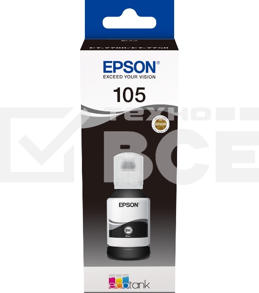 Чернила Epson 105BK C13T00Q140 черный (8000стр.) (140мл) для Epson L7160/7180