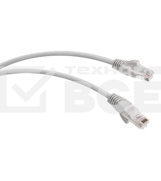 Патч-корд WRline WR-PC-RJ45-UTP-5E-0.5-GY UTP RJ-45 вил.-вилка RJ-45 кат.5E 0.5м серый LSZH