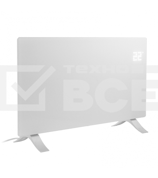 Конвектор Denzel OptiPrime-2000 белый, 2000 Вт, 25 м2, термостат, дисплей, WiFi