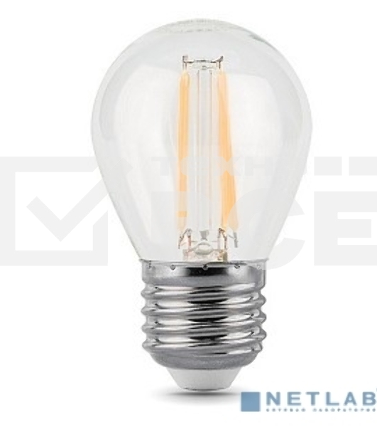 Светодиодная лампа GAUSS 105802207 LED Filament Шар E27 7W 580lm 4100K 1/10/50