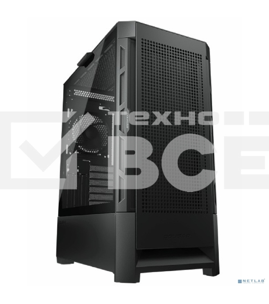 Компьютерный корпус Cougar Airface, 1x120mm Fan, без БП, черный, ATX