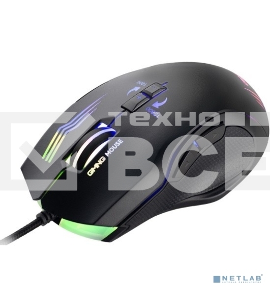 Мышь проводная GMNG 930GM черный, 12800 dpi, USB, кнопки - 7