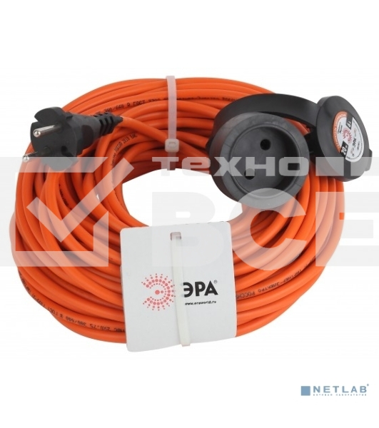 Удлинитель силовой ЭРА UPx-1-2x0.75-20m-IP44 в бухте б/з 1 гн 20м ПВС 2х0.75 (10/240)