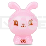 Точилка для карандашей ручная Deli Rabbit E0560 1 отверстие пластик ассорти блистер, фото3