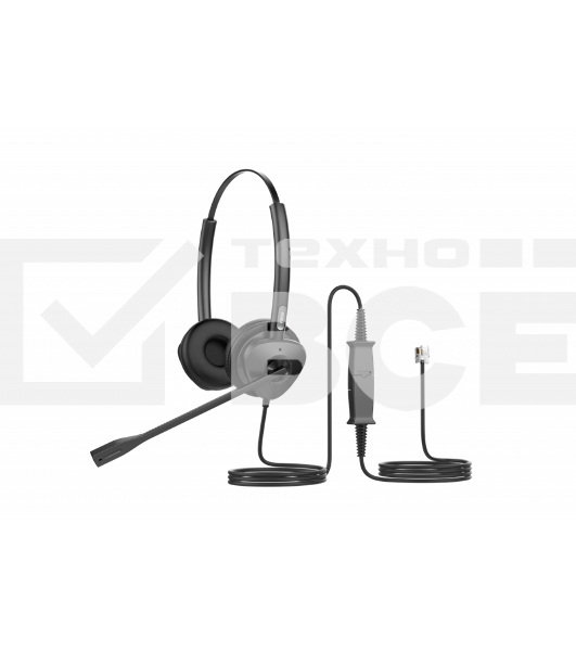 Бинауральная USB-гарнитура Fanvil HT302, стерео, HD звук, переходник QD на RJ9
