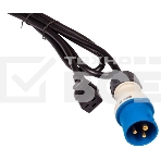 Шнур питания C19-I309 Male, 3х2.5, 220В, 16А, черный, 2.5 метра, фото2