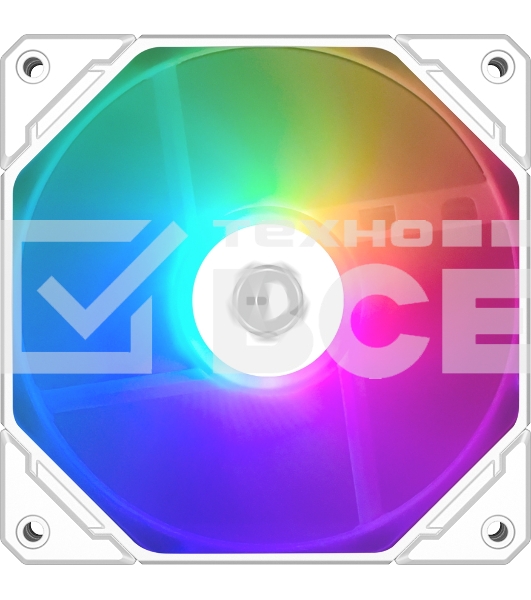 Вентилятор для корпуса ID-Cooling NO-12015-XT ARGb SNOW белый, 120 мм, 2000 об/мин, 31.2 дБ, 4 pin