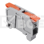 Клемма СМК Rexant 222-2521D проходная 1-полюсная на DIN-рейку (6-25 мм²) серый (30 шт/уп), фото 1