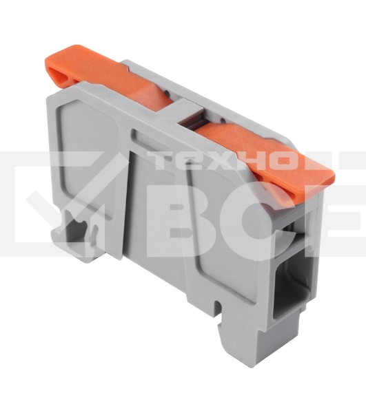 Клемма СМК Rexant 222-2521D проходная 1-полюсная на DIN-рейку (6-25 мм²) серый (30 шт/уп)