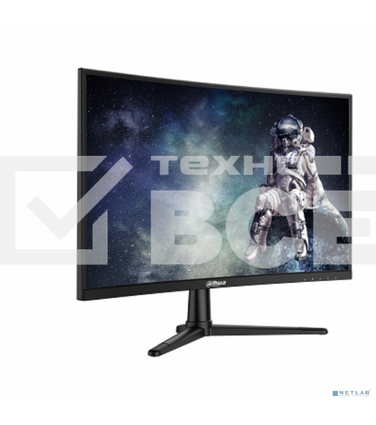 Монитор 27' Dahua DHI-LM27-E240C VA 1920x1080, 240 Гц, 1 мс, 16:9, 350 кд/м², HDMI 2.0, DP 1.4, 3.5 Jack, HDR10, изогнутый экран (1500R), черный