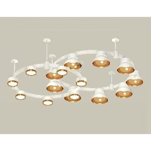 Светильник Ambrella light XR92211110/16 SWH/PYG/CL белый песок/золото желтое полированное/прозрачный GX53