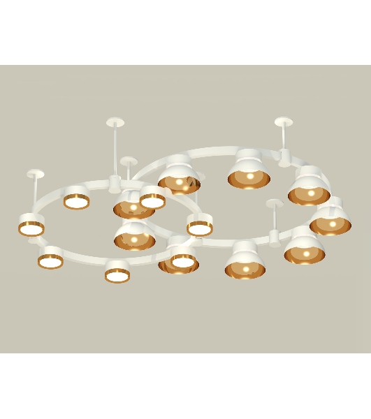 Светильник Ambrella light XR92211110/16 SWH/PYG/CL белый песок/золото желтое полированное/прозрачный GX53