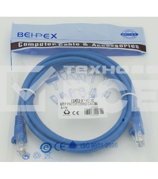 Сетевое оборудование Patchcord molded 5E Copper 3m Blue