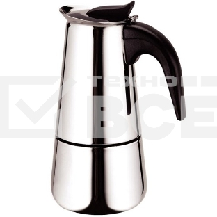 Кофеварка KELLI KL-3019 гейзерная (На 9 чашек. Нерж. сталь. Ручка и кнопка из нейлона (не нагреваются). Предохранительный клапан давления. Можно использ-ть на газ. плитах.Гейзер состоит из нижней емкости для воды, спец. сита-фильтра для кофе и верхнего ча