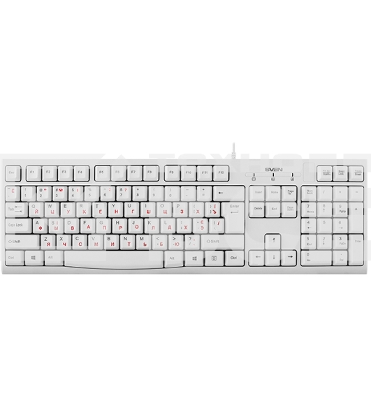 Клавиатура проводная SVEN KB-S300 белая