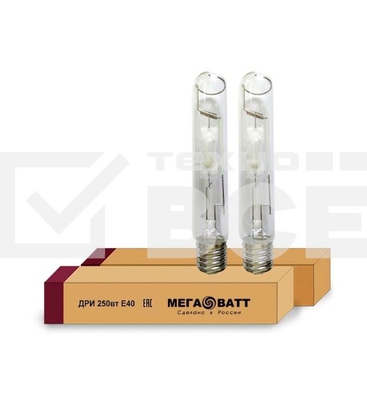 Лампа газоразрядная металлогалогенная ДРИ 250/4000К E40 (25) МЕГАВАТТ 02966