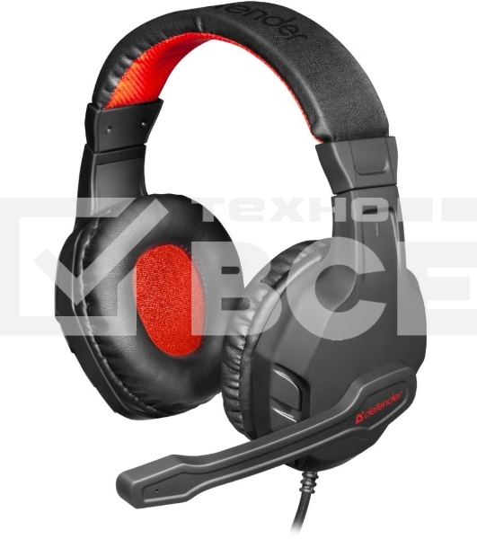 Гарнитура GAMING CUJO BLACK/RED 64505 Defender