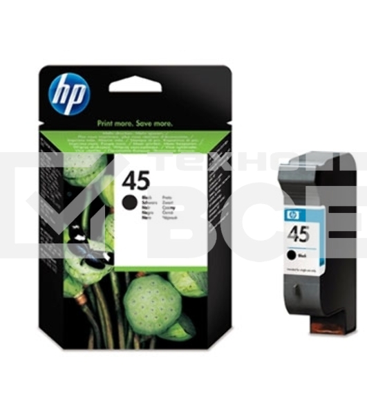 Картридж струйный HP №45 51645AE черный для HP DJ 7xxC/815C/880C/895C/9xxC/112xC/1220/6122/6127 (930стр.)