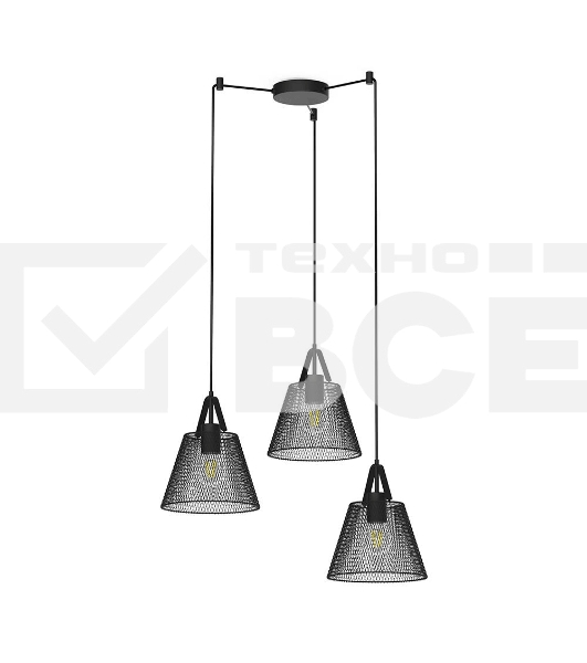 Светильник подвесной HIPER H155-2 3E2740Вт BLACK