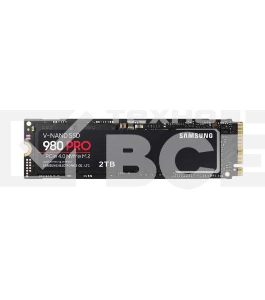 Накопитель SSD Samsung 980 PRO, 2TB, PCIe 4.0 x4, M.2 2280, NVMe, R/W 7000/5000