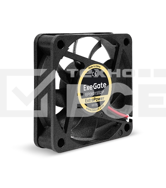 Вентилятор для корпуса ExeGate ExtraPower EP06015S2P черный, 60 мм, 4800 об/мин, 32 дБ, 2 pin