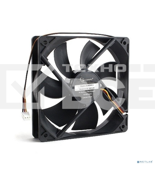 Вентилятор для корпуса Gembird D12025HM-3 черный 120мм 2000rpm 30db 3-pin