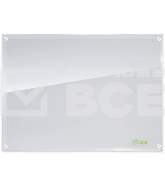 Доска стеклянная Cactus CS-GBD-120X150-WT-TM Сквозное крепление стеклянная белый 120x150см стекло крепления