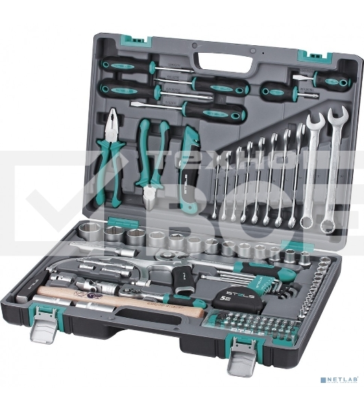 Набор инструментов STELS 141111/2'' 1/4'' CrV пластиковый кейс  98 предм.