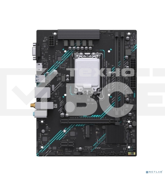 Материнская плата Maxsun H610M 666 WiFi6 ARGB, LGA 1700, Intel H610, 2xDDR4, 3xSATA, 1xM.2, 1xPCI-E 4.0 x16, 1xPCI-E x1, 1xHDMI, 1xVGA, 2xUSB 3.2 Gen 1, 2xUSB 2.0, 1x 1Gb LAN, 3x3.5 мм, 5.1, Micro-ATX
