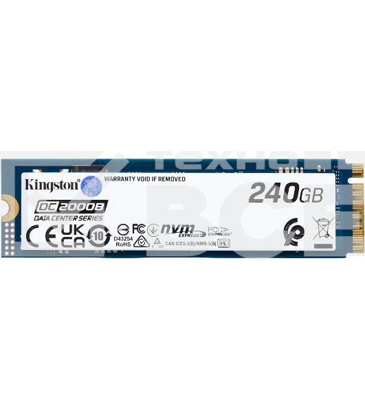 Накопитель SSD Kingston DC2000B, 240GB, PCIe 4.0 x4, M.2 2280, R/W 4500/400